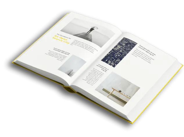 Mockup of a published book
