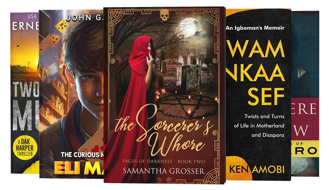 Collection of published book covers